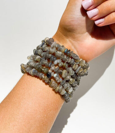 Labradorite Bracelet Halo Quartz